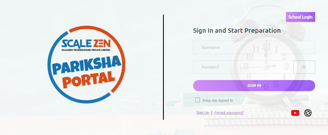 Pariksha Portal web screenshot 1