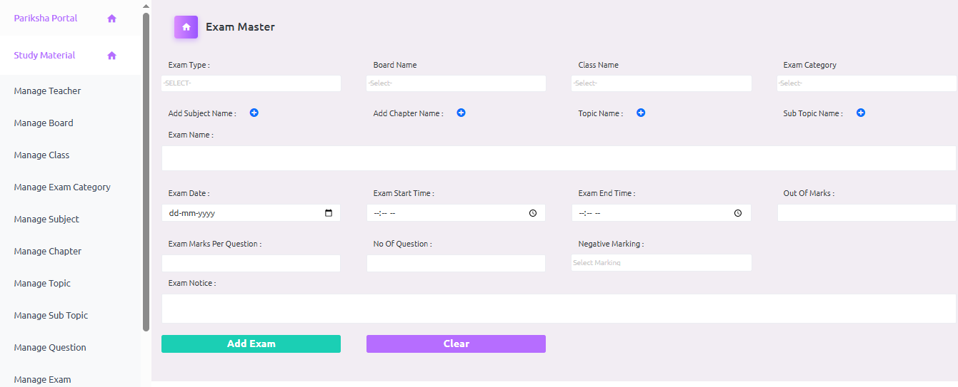 Pariksha Portal web screenshot 3
